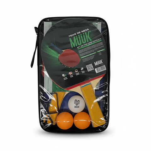 Set de Ping Pong Paletas + Pelotas + Red Muuk