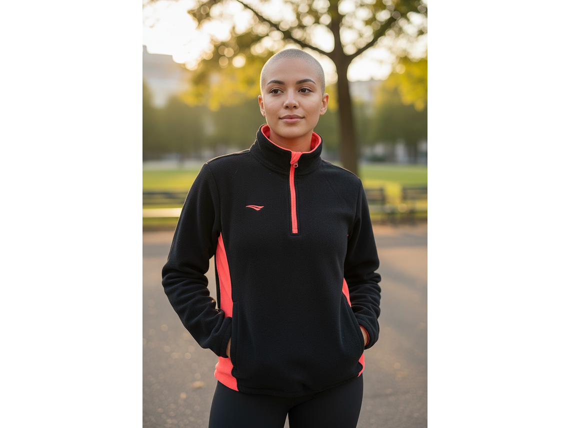 Chaqueta Penalty Fleece Negro/Rosa 2