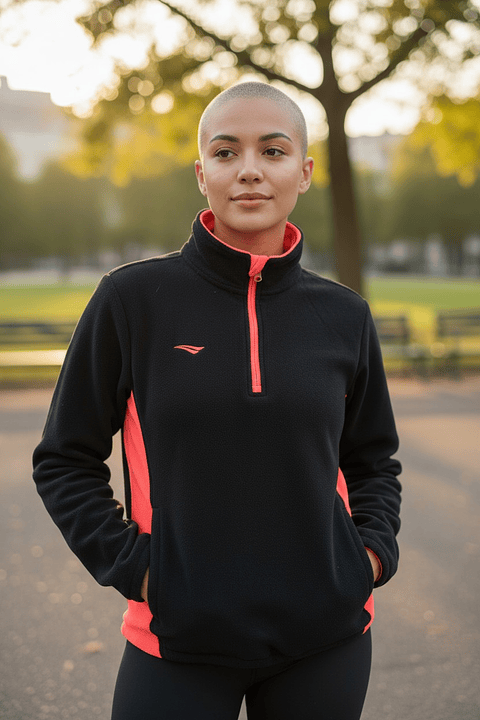 Chaqueta Penalty Fleece Negro/Rosa