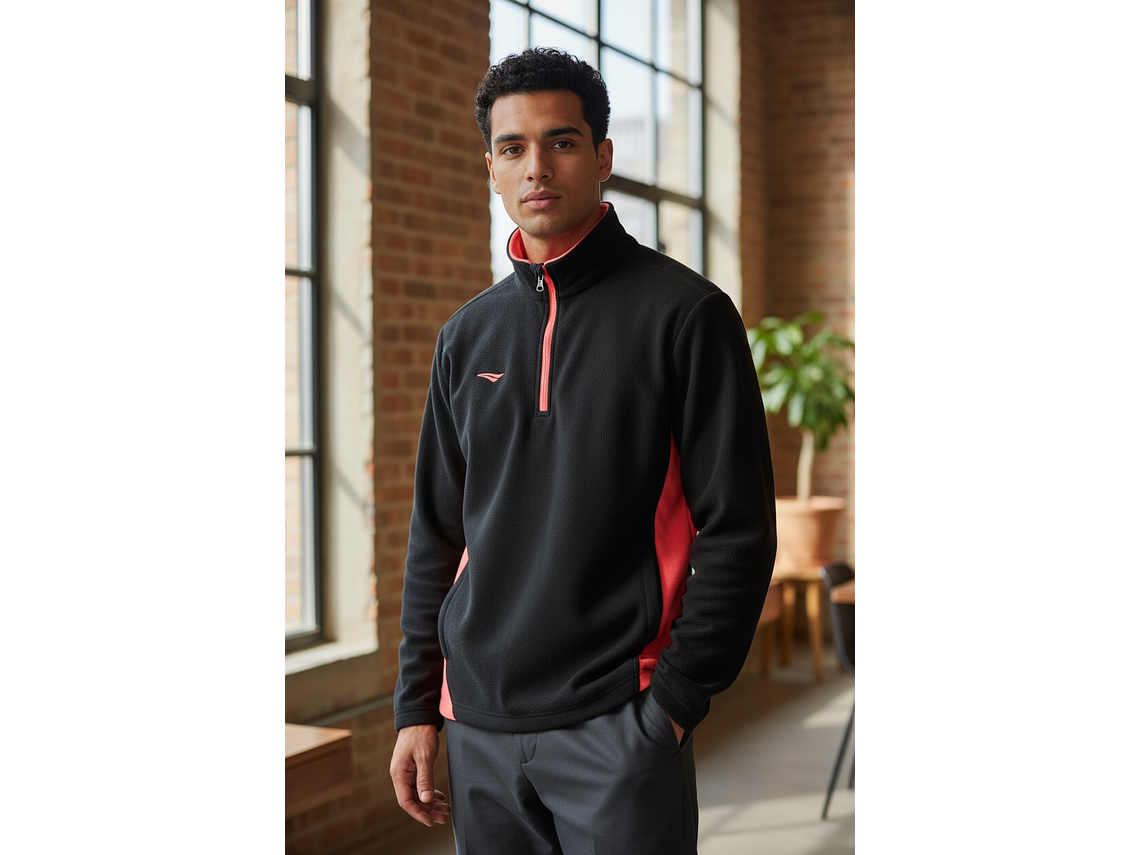 Chaqueta Penalty Fleece Negro/Rosa 5