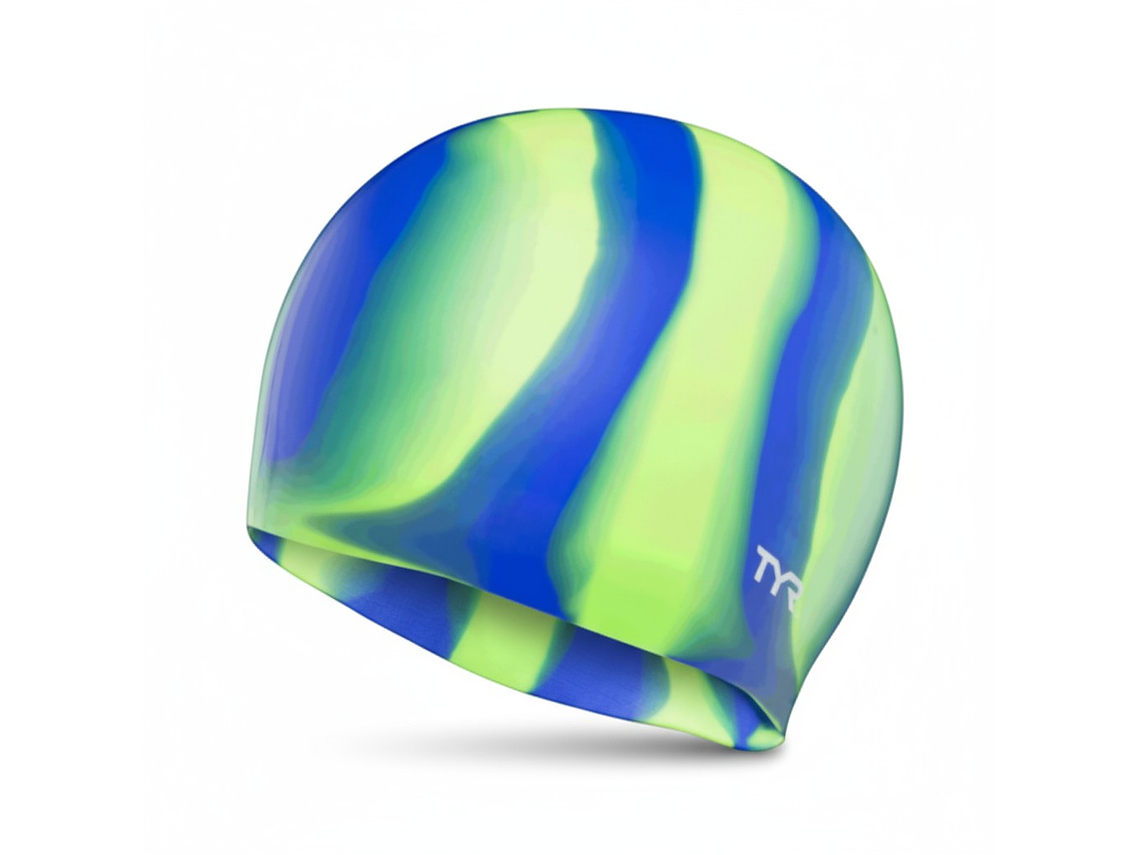 Gorra de Natación TYR Silicona Verde/Azul 1