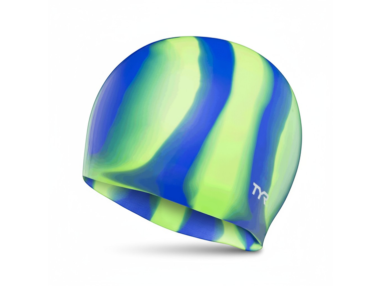 Gorra de Natación TYR Silicona Verde/Azul 1