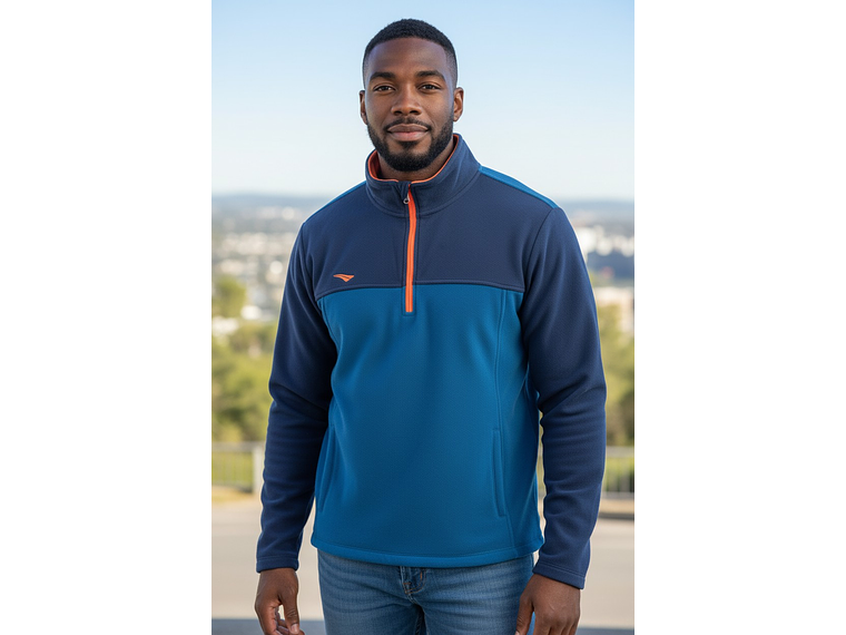 Chaqueta Penalty Fleece Azul Marino/Verde 3