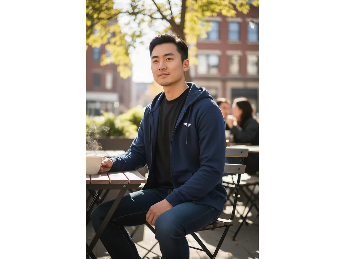 Poleron con Gorro Penalty Duo Confort 129 Azul  4