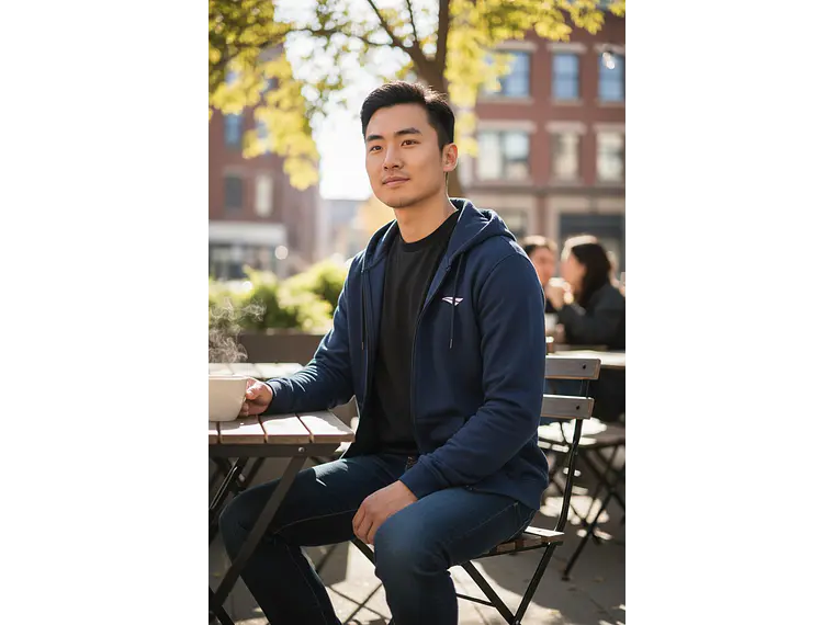 Poleron con Gorro Penalty Duo Confort 129 Azul  4