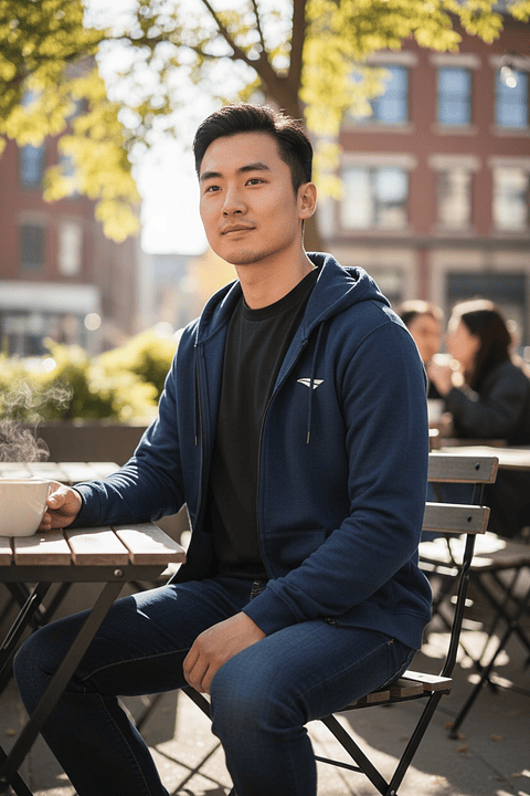 Poleron con Gorro Penalty Duo Confort 129 Azul 