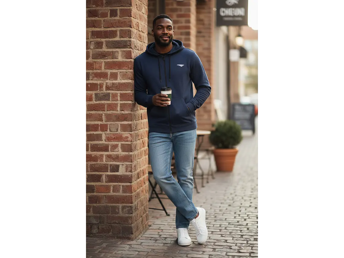 Poleron con Gorro Penalty Duo Confort 129 Azul  6