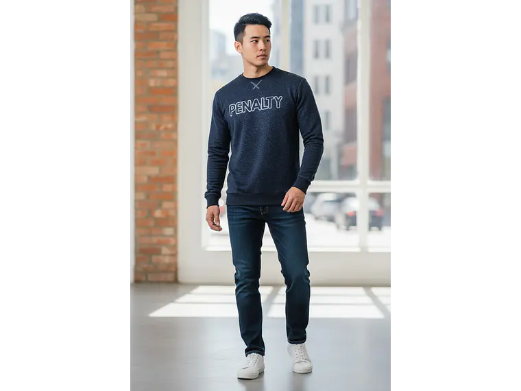 Poleron Penalty Moletom Azul Oscuro 5