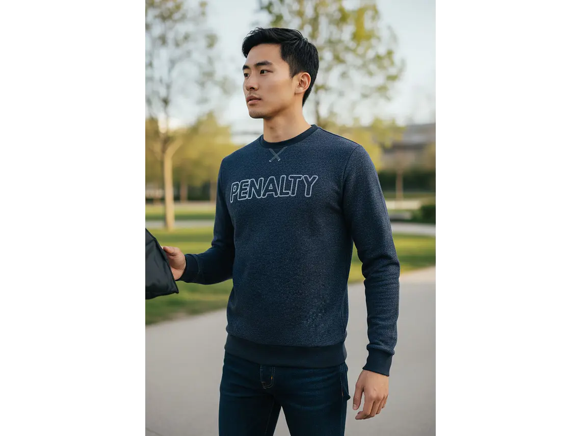 Poleron Penalty Moletom Azul Oscuro 2