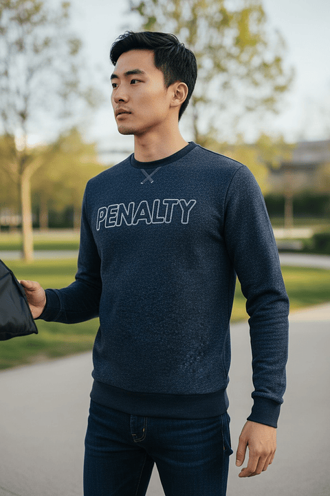 Poleron Penalty Moletom Azul Oscuro