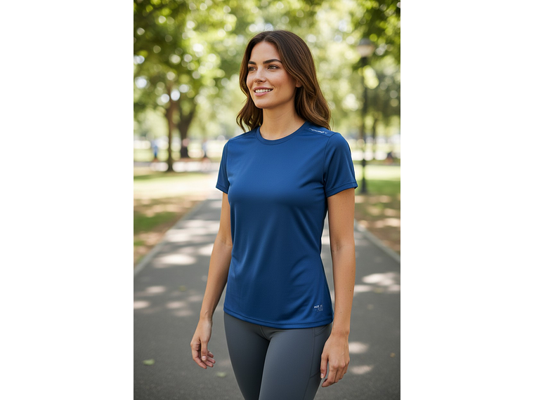 Polera Block Femenina Azul 5