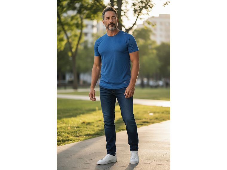 Polera Penalty Block Masculina Azul 6