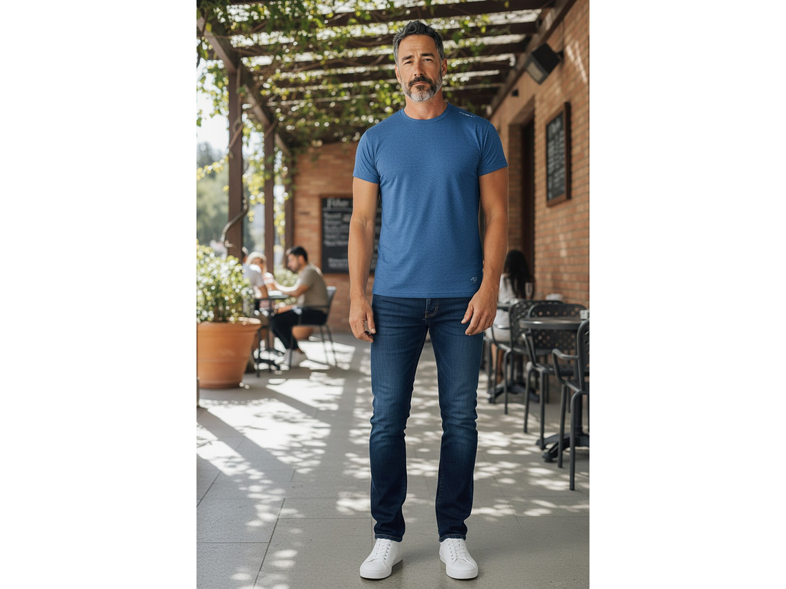 Polera Penalty Block Masculina Azul 8