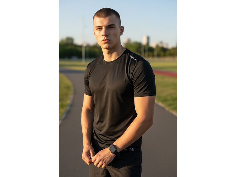 Polera Penalty Block Masculina Negro 3