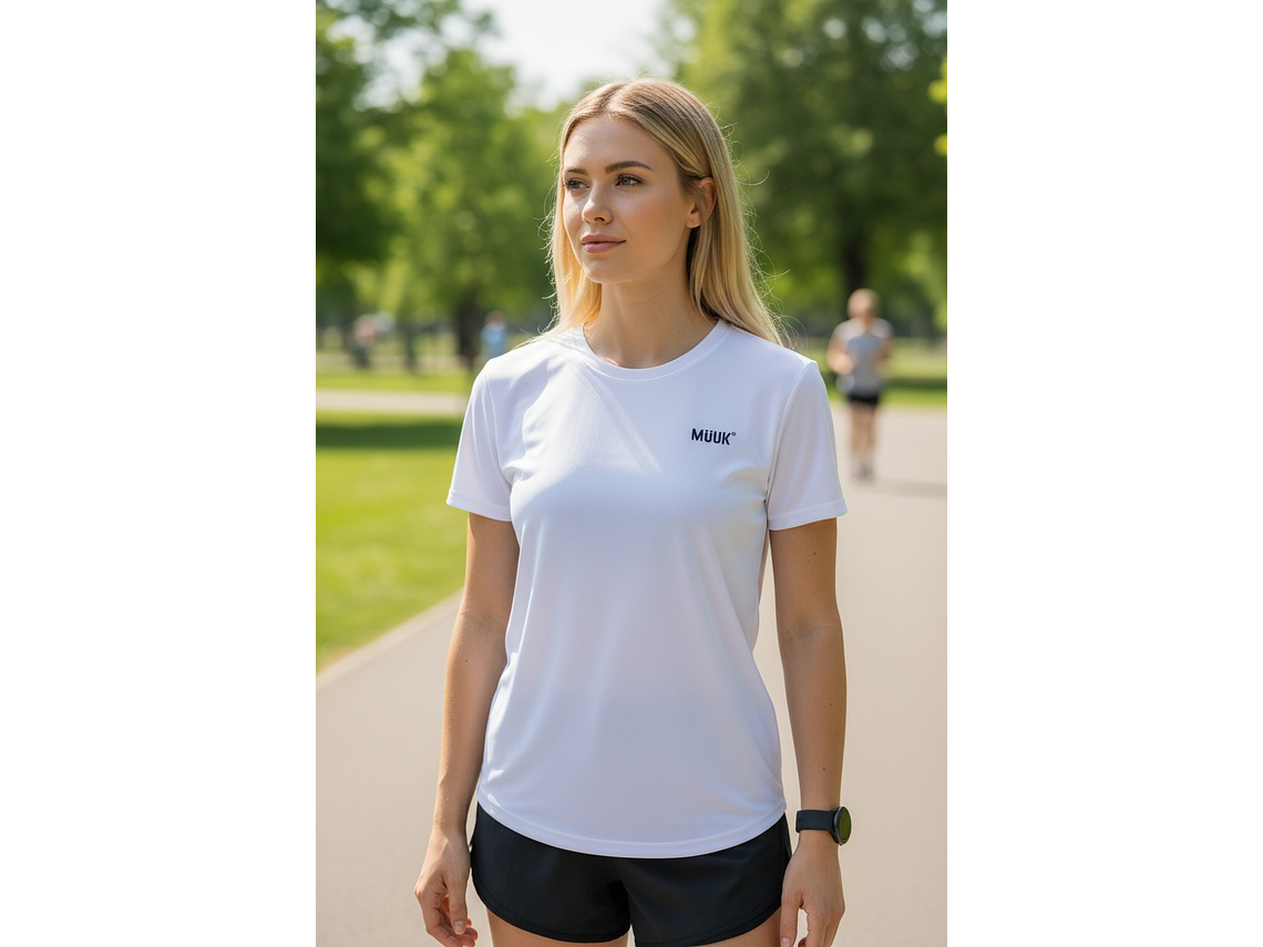 Polera Muuk 100% Algodón Blanca 4