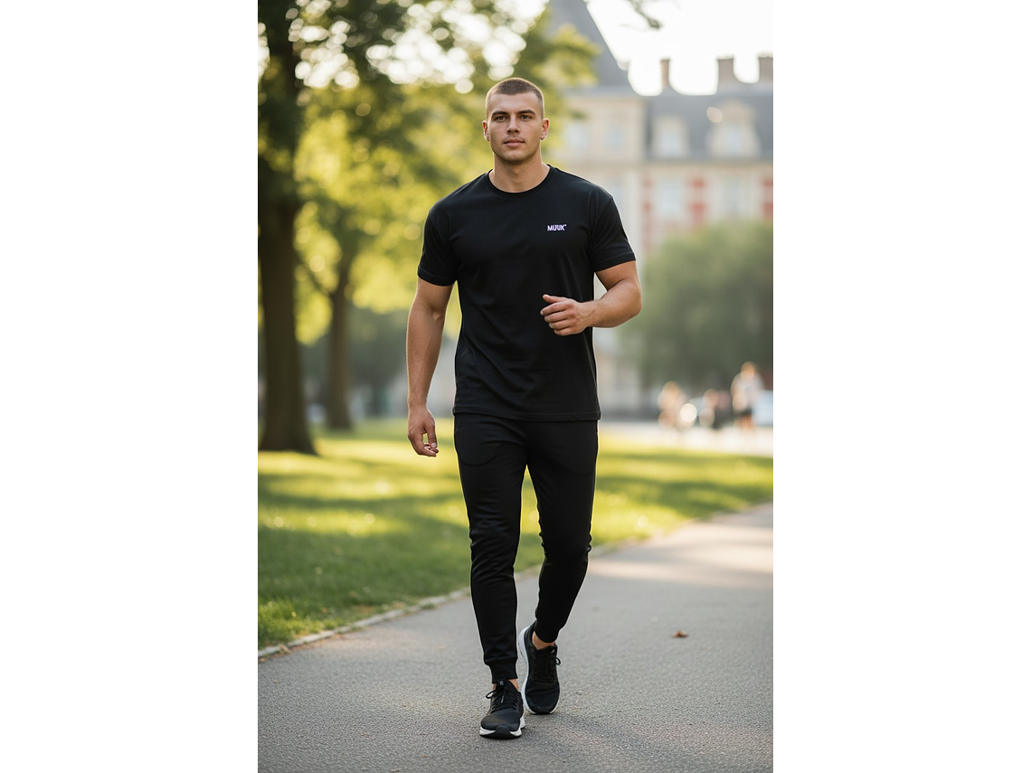 Polera Muuk 100% Algodón Negro 5