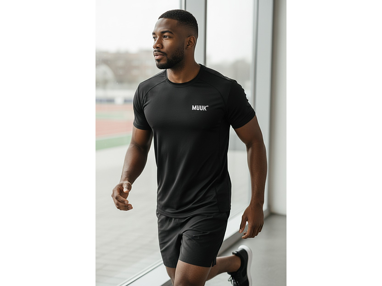 Polera Muuk 100% Algodón Negro 4