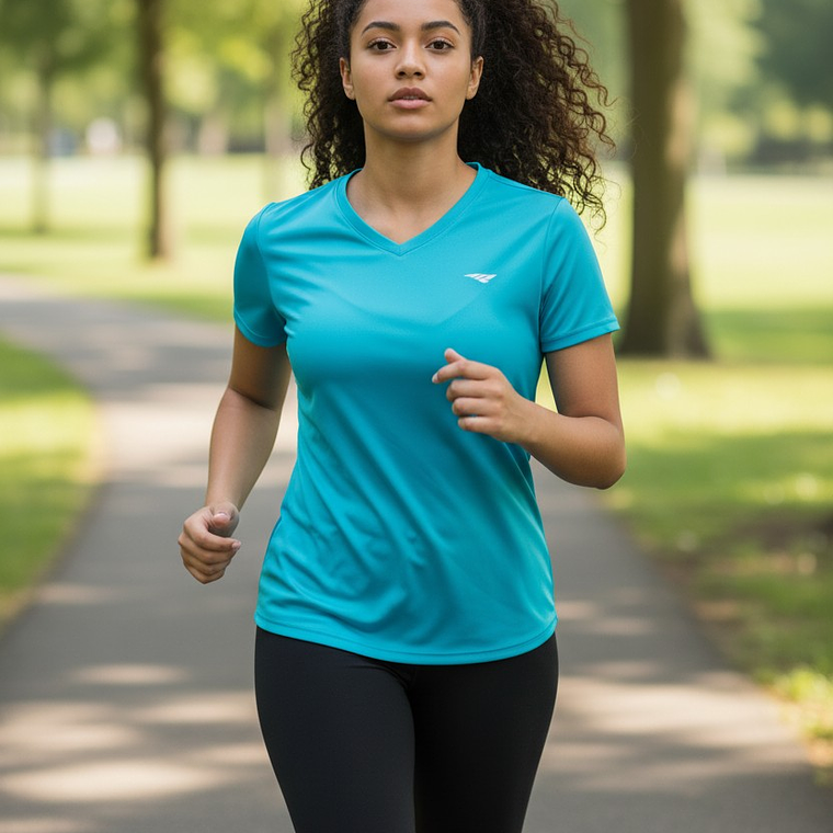 Polera Penalty 645 Femenina Celeste 4