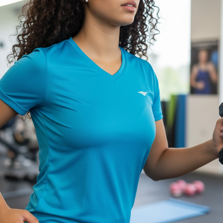 Polera Penalty 645 Femenina Celeste 5