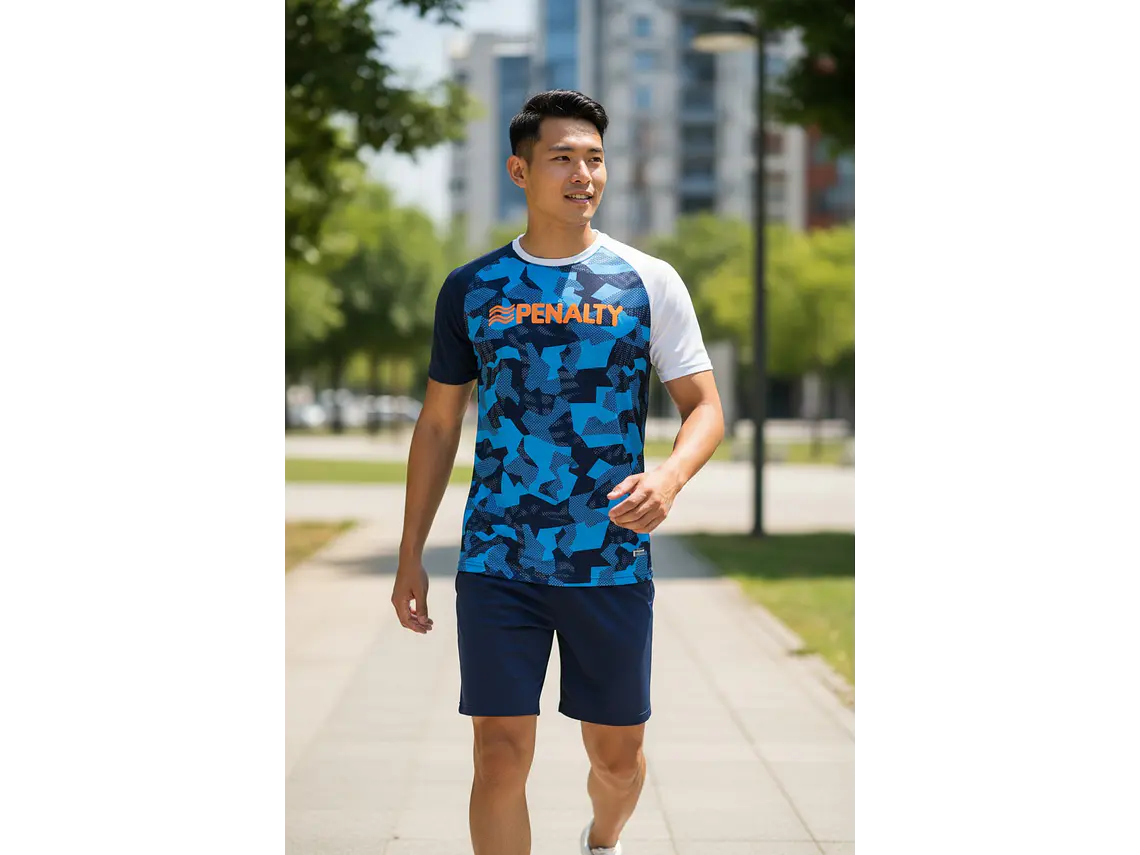 Polera Penalty Camuflaje Azul Oscuro Azul 2