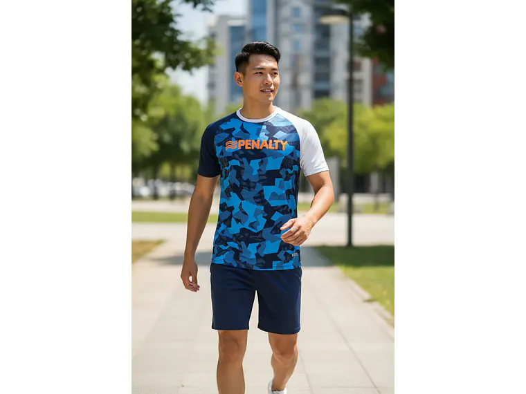 Polera Penalty Camuflaje Azul Oscuro Azul 2