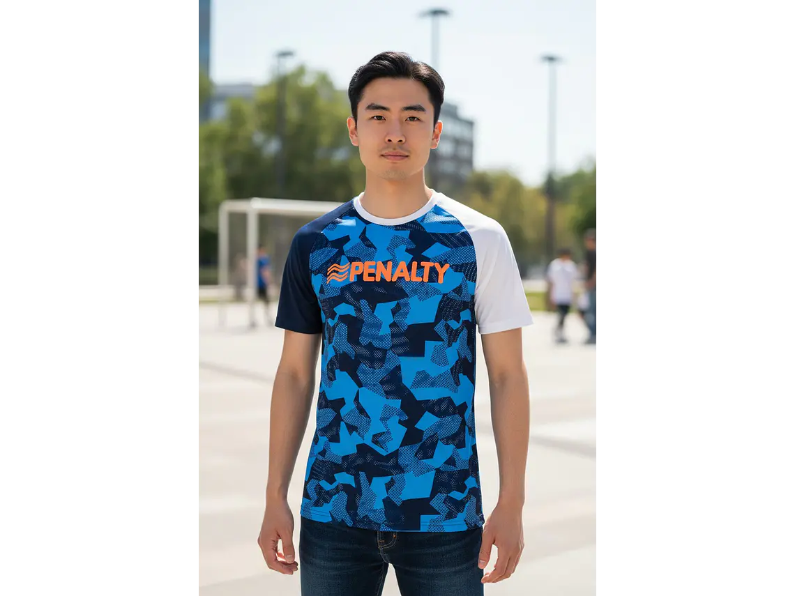 Polera Penalty Camuflaje Azul Oscuro Azul 3