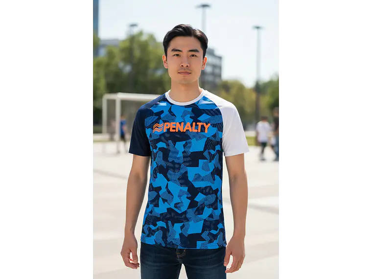 Polera Penalty Camuflaje Azul Oscuro Azul 3