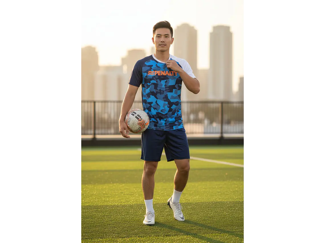 Polera Penalty Camuflaje Azul Oscuro Azul 4