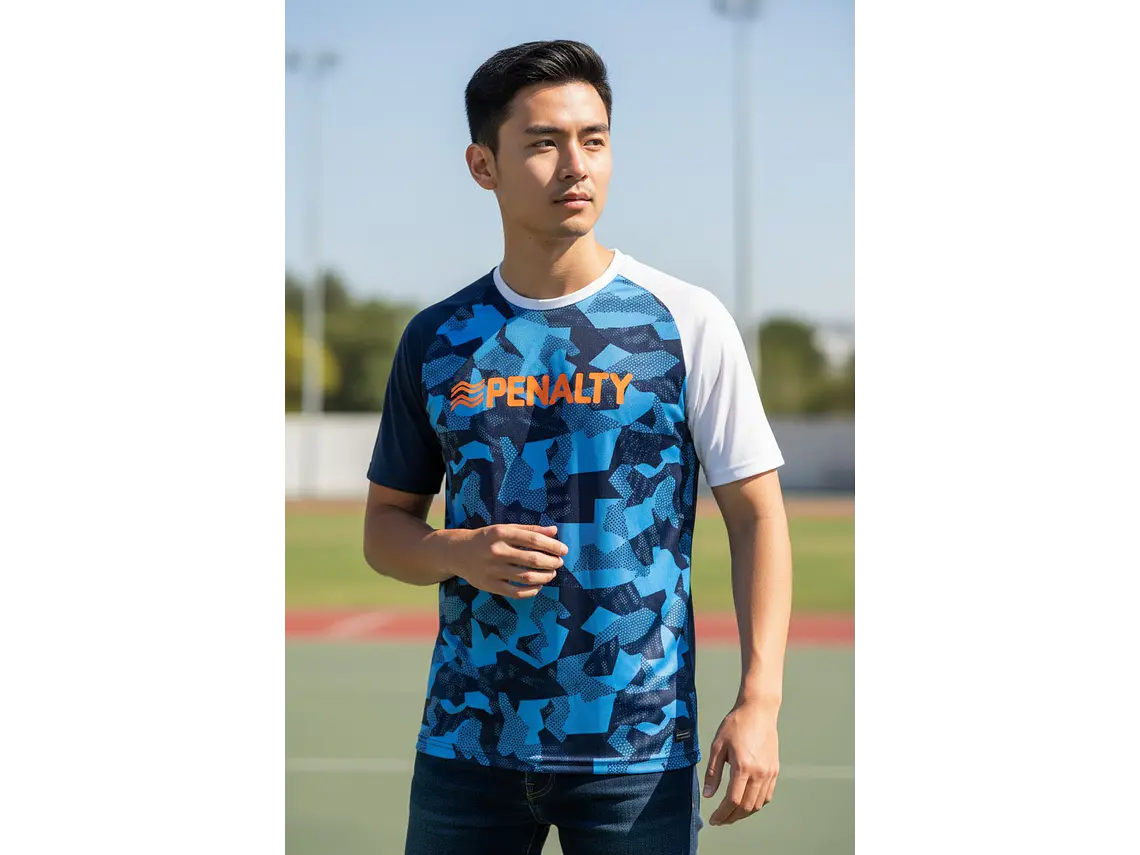 Polera Penalty Camuflaje Azul Oscuro Azul 5