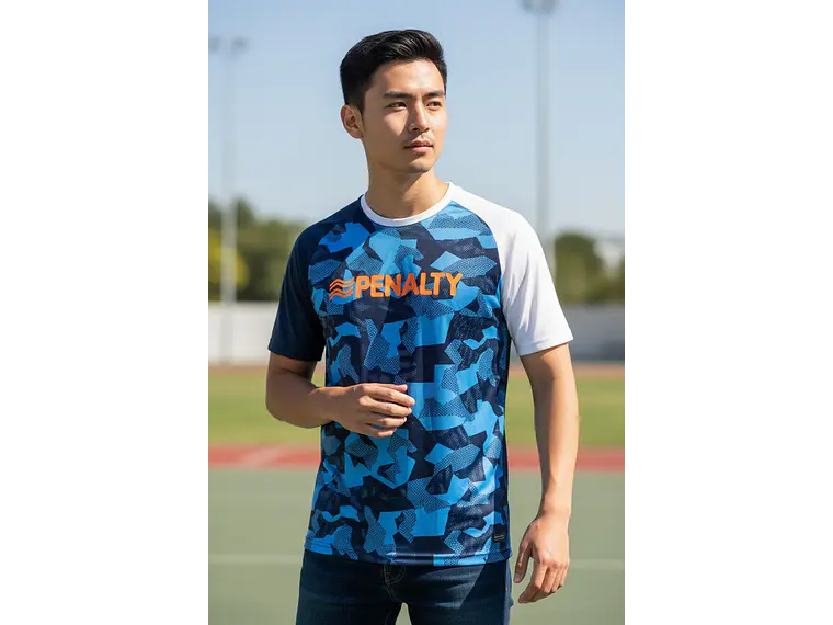 Polera Penalty Camuflaje Azul Oscuro Azul 5