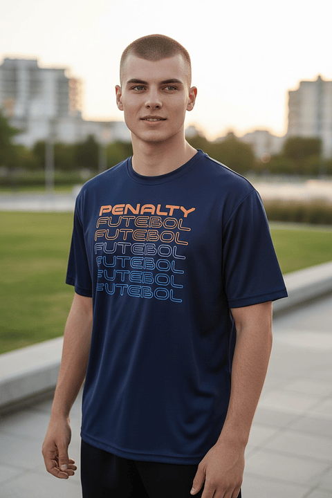 Polera Penalty Futbol Azul Oscuro