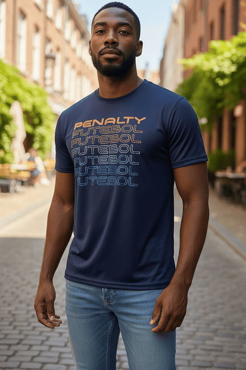 Polera Penalty Futbol Azul Oscuro