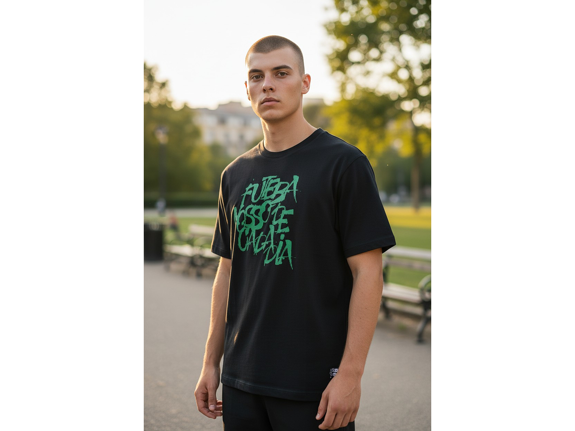 Polera Penalty Futbol Diario Negro 6