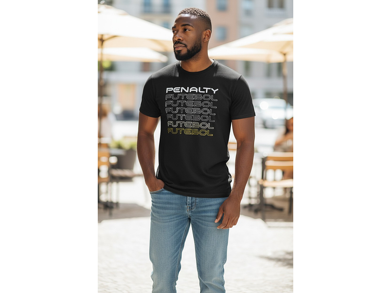 Polera Penalty Futbol Negro 2