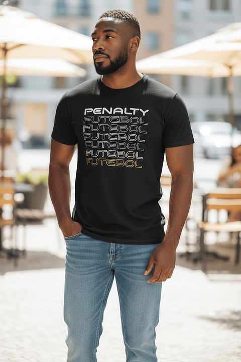 Polera Penalty Futbol Negro