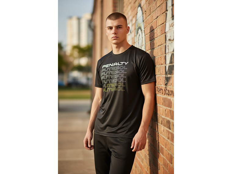 Polera Penalty Futbol Negro 5