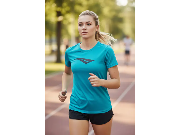 Polera Penalty Logomania Turquesa  3