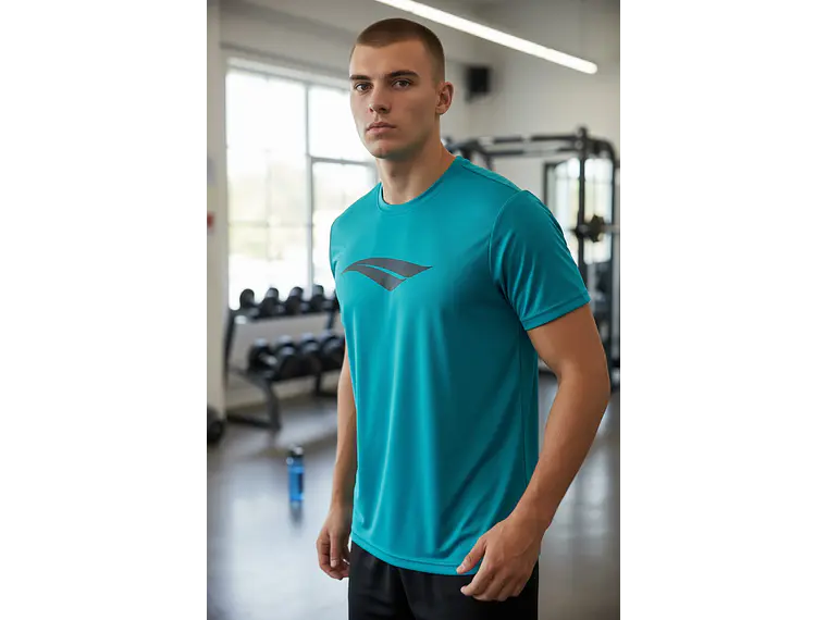 Polera Penalty Logomania Turquesa  4