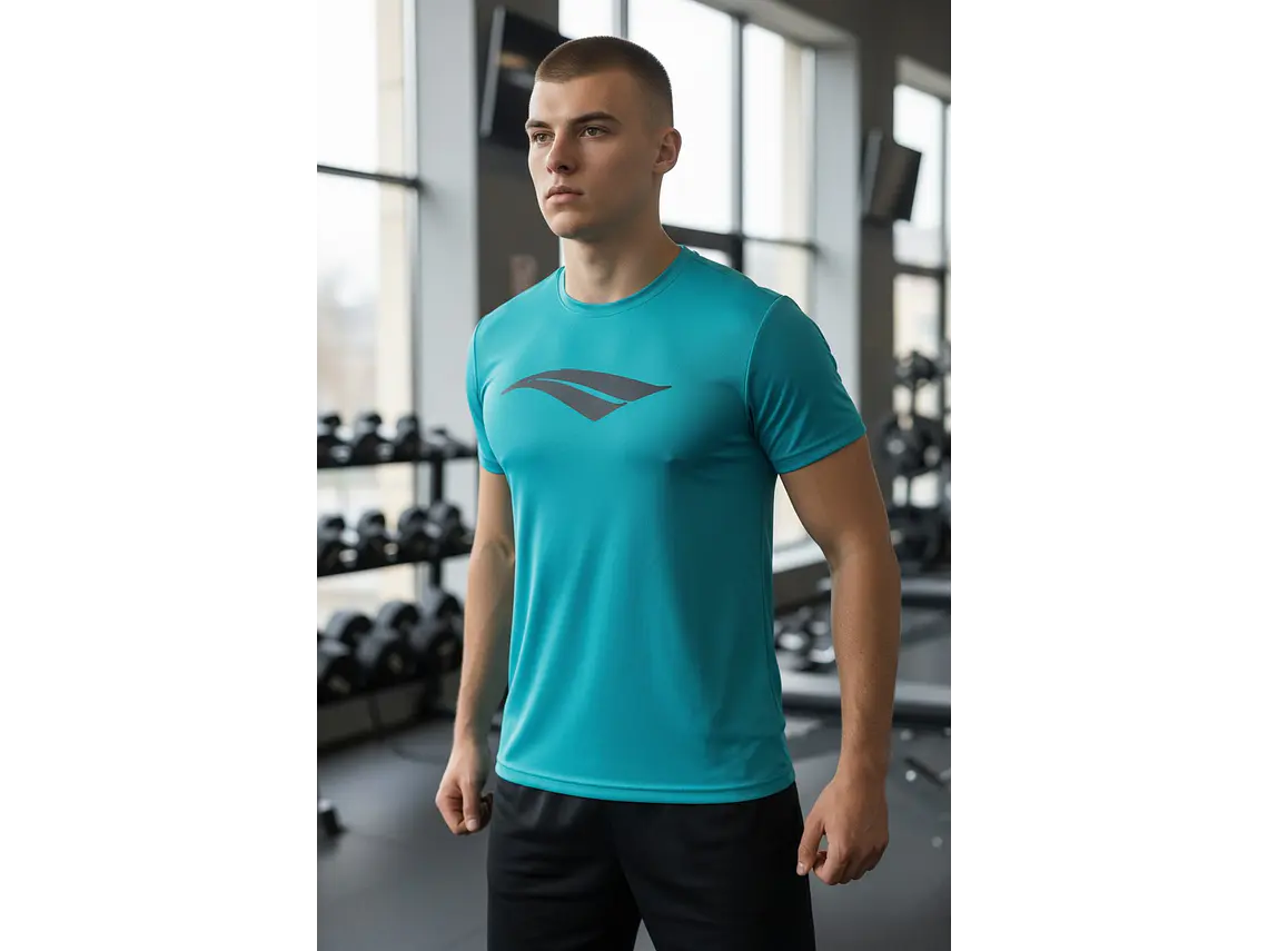 Polera Penalty Logomania Turquesa  5