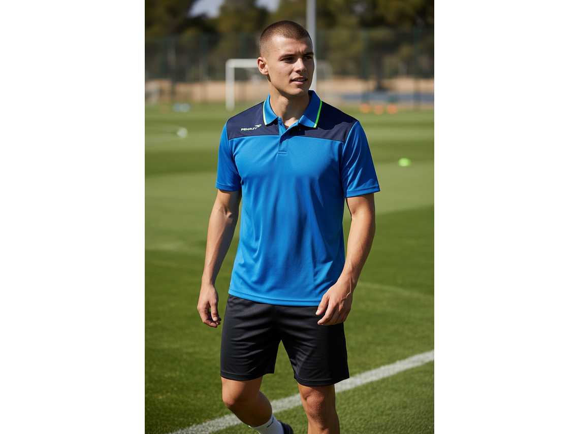 Polera Penalty Polo Br70 Uv Azul 2