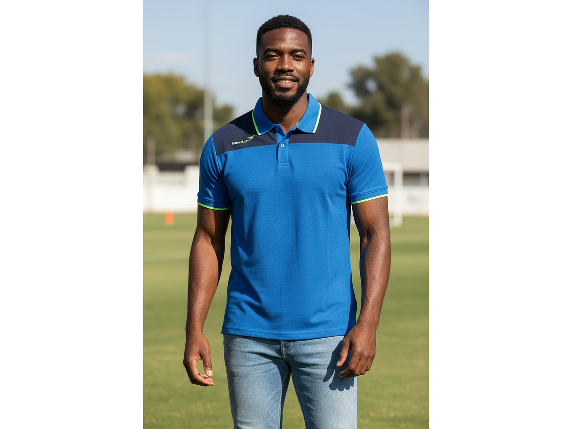 Polera Penalty Polo Br70 Uv Azul 4