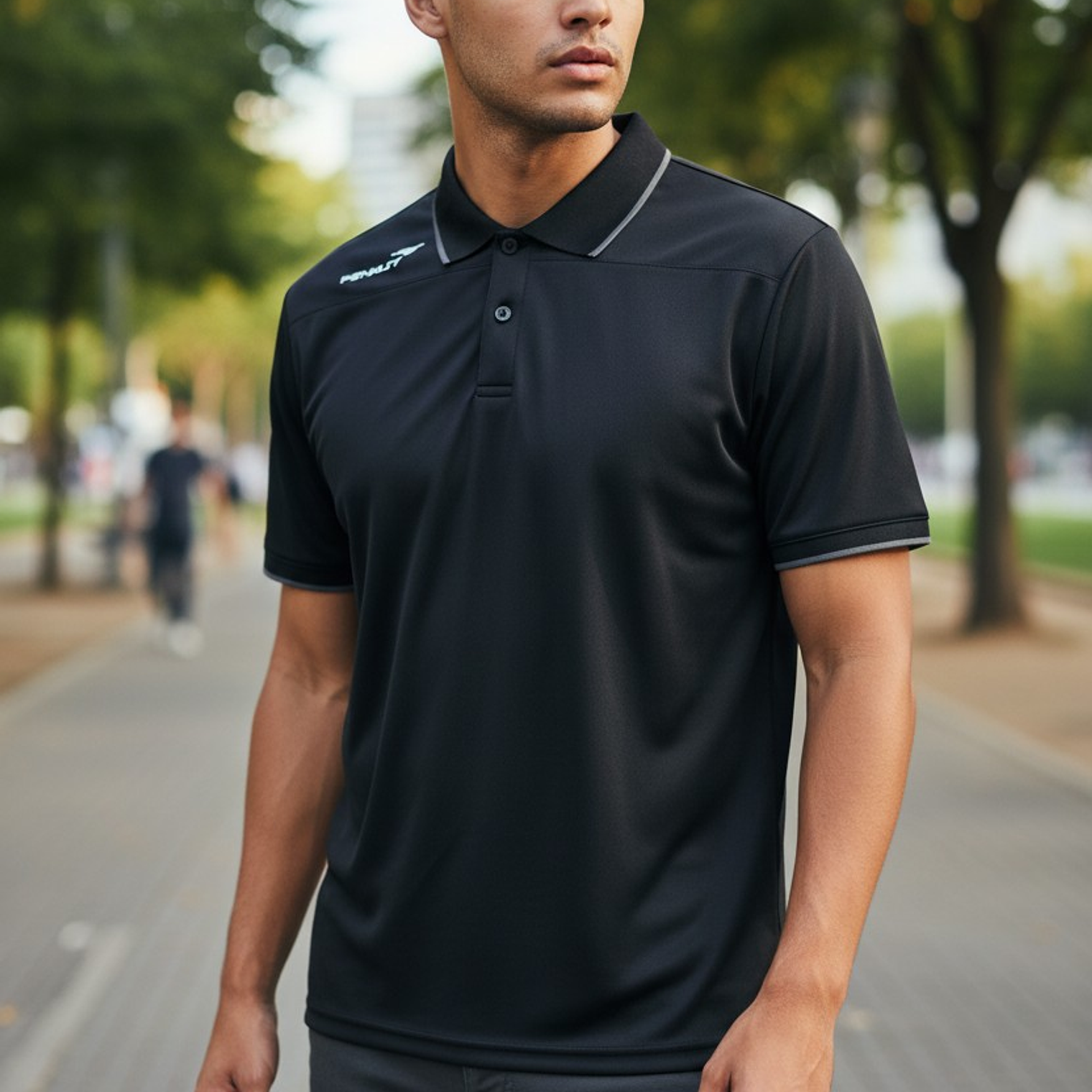 Polera Penalty Polo Br70 UV Negro 3
