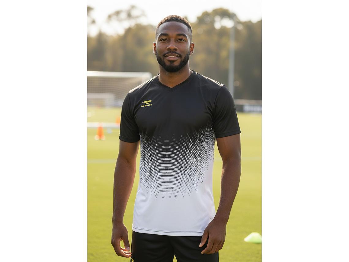 Polera Penalty Prisma Negro Blanco 3