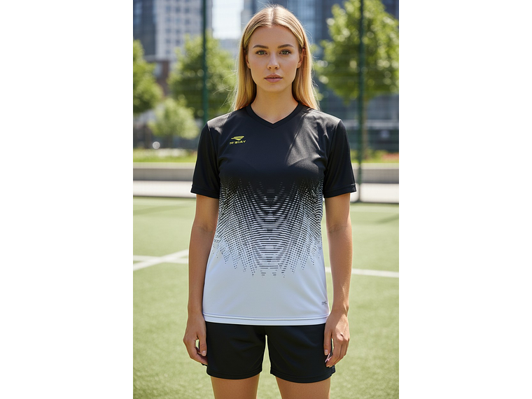 Polera Penalty Prisma Negro Blanco 4