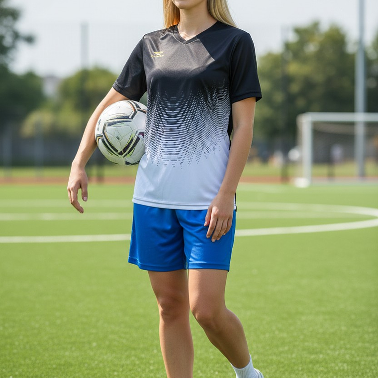 Polera Penalty Prisma Negro Blanco 5