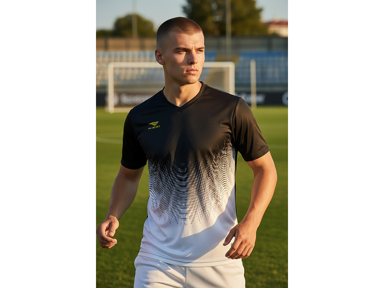 Polera Penalty Prisma Negro Blanco 6