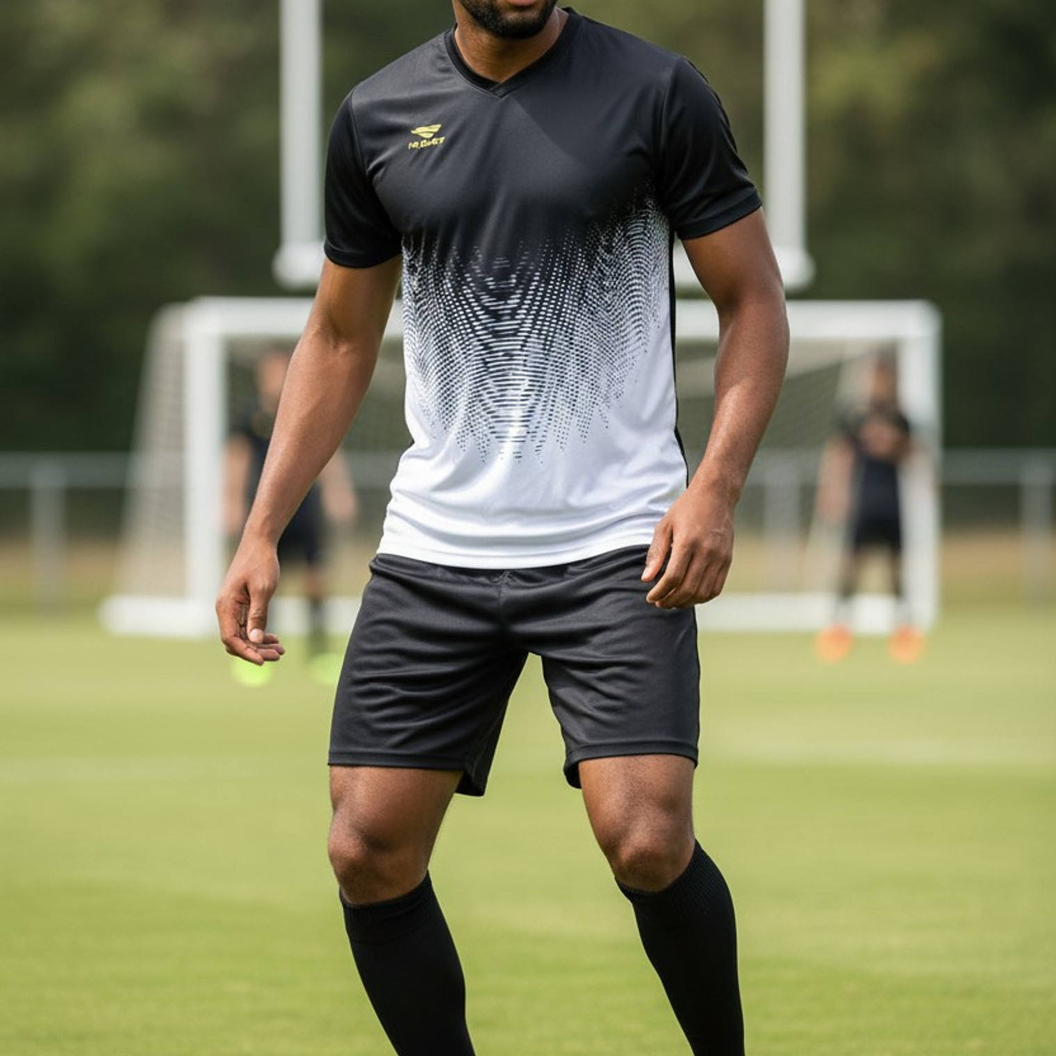 Polera Penalty Prisma Negro Blanco 7