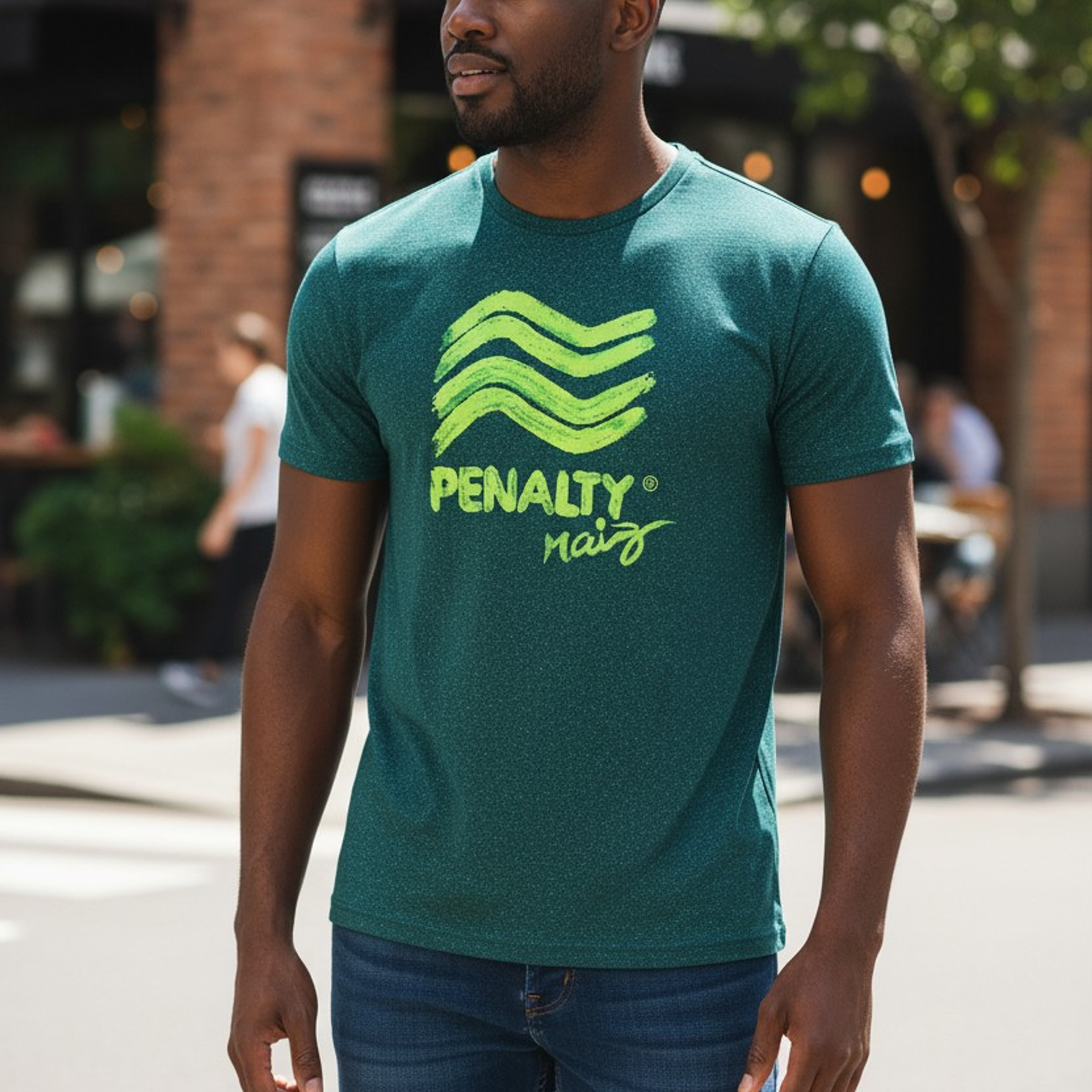 Polera Penalty Raiz Brush Petroleo 2