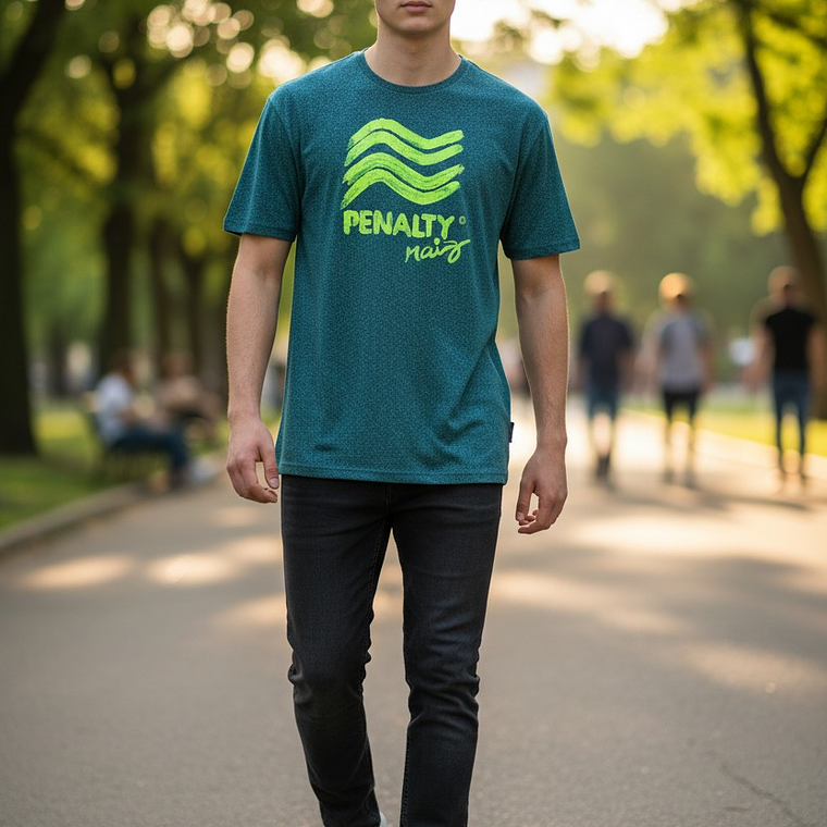 Polera Penalty Raiz Brush Petroleo 5