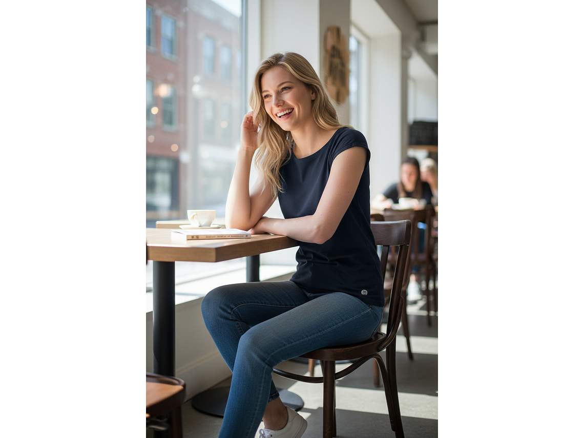Polera Penalty Raiz Mujer Azul Oscuro 4